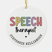 Aangepaste SLP-spraakpatholoog Speech Therapist Keramisch Ornament (Voorkant)