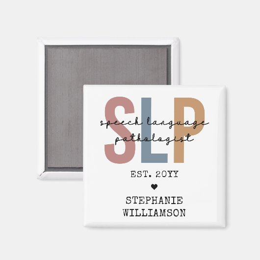 Aangepaste SLP-spraakpatholoog Speech Therapist Magneet (Voorkant / Achterkant)