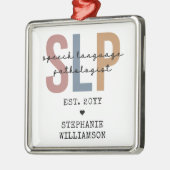 Aangepaste SLP-spraakpatholoog Speech Therapist Metalen Ornament (Links)
