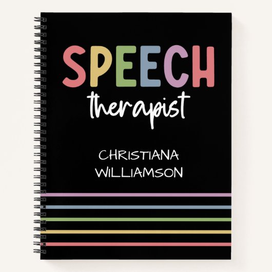 Aangepaste SLP-spraakpatholoog Speech Therapist Notitieboek (Voorkant)