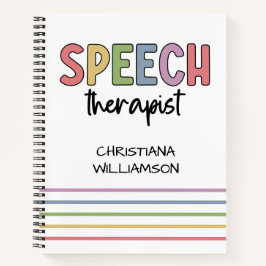 Aangepaste SLP-spraakpatholoog Speech Therapist Notitieboek