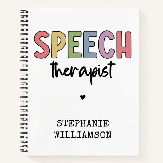 Aangepaste SLP-spraakpatholoog Speech Therapist Notitieboek (Voorkant)