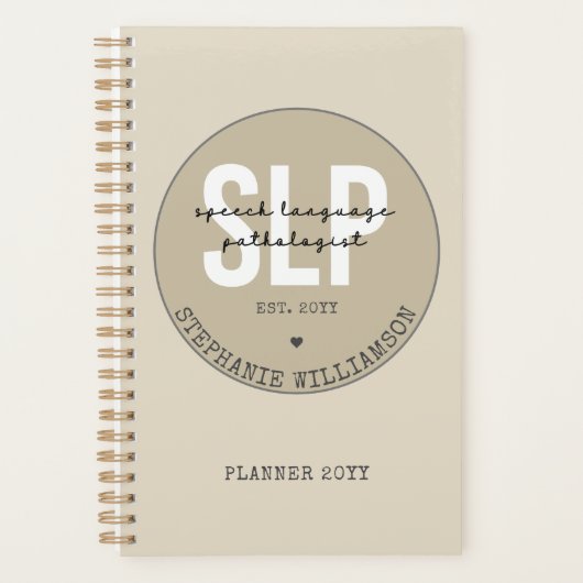 Aangepaste SLP-spraakpatholoog Speech Therapist Planner (Voorkant)