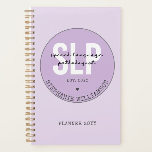 Aangepaste SLP-spraakpatholoog Speech Therapist Planner (Voorkant)