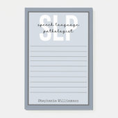 Aangepaste SLP-spraakpatholoog Speech Therapist Post-it® Notes (Voorkant)