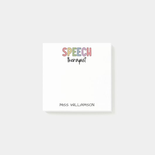 Aangepaste SLP-spraakpatholoog Speech Therapist Post-it® Notes (Voorkant)