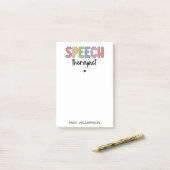 Aangepaste SLP-spraakpatholoog Speech Therapist Post-it® Notes (Op bureau)