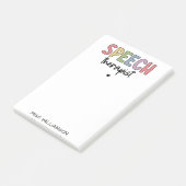 Aangepaste SLP-spraakpatholoog Speech Therapist Post-it® Notes (Schuin)