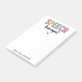 Aangepaste SLP-spraakpatholoog Speech Therapist Post-it® Notes