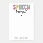 Aangepaste SLP-spraakpatholoog Speech Therapist Post-it® Notes (Voorkant)