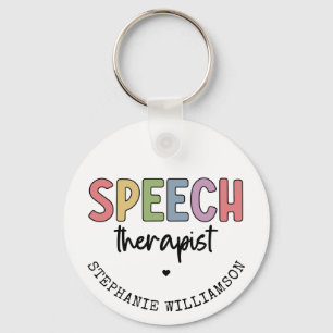 Aangepaste SLP-spraakpatholoog Speech Therapist Sleutelhanger