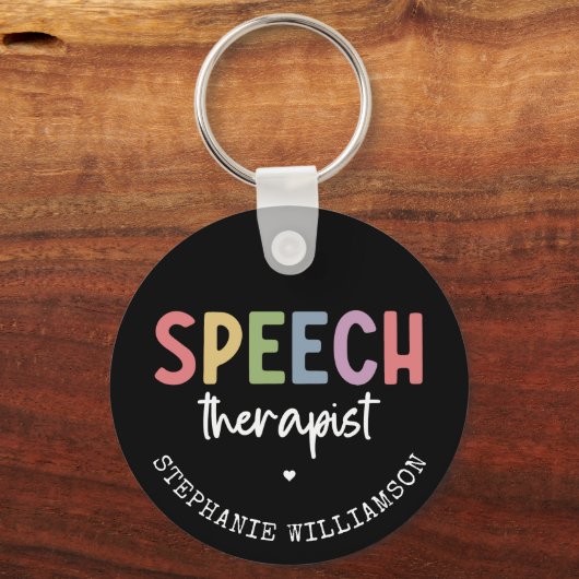Aangepaste SLP-spraakpatholoog Speech Therapist Sleutelhanger (Voorkant)