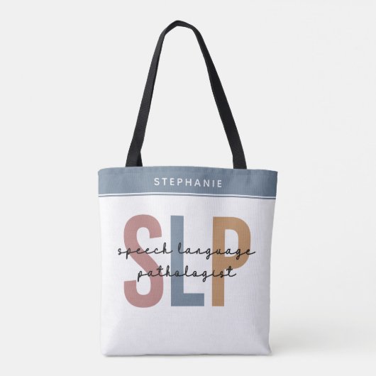 Aangepaste SLP-spraakpatholoog Speech Therapist Tote Bag (Achterkant)