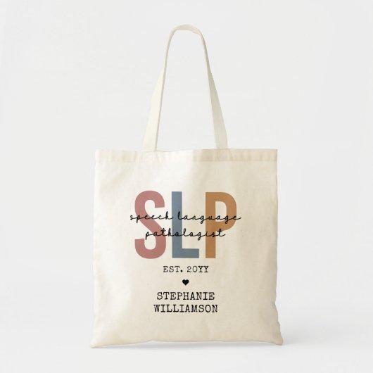 Aangepaste SLP-spraakpatholoog Speech Therapist Tote Bag (Voorkant)