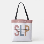 Aangepaste SLP-spraakpatholoog Speech Therapist Tote Bag (Achterkant)
