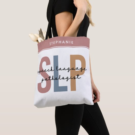 Aangepaste SLP-spraakpatholoog Speech Therapist Tote Bag (Dichtbij)