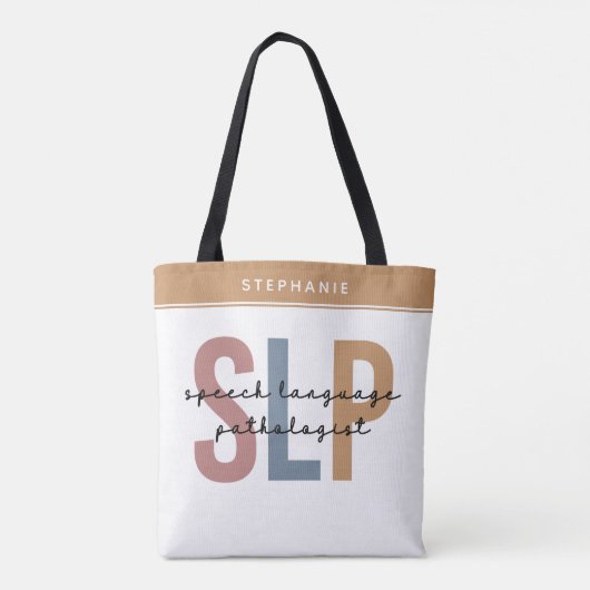 Aangepaste SLP-spraakpatholoog Speech Therapist Tote Bag (Achterkant)