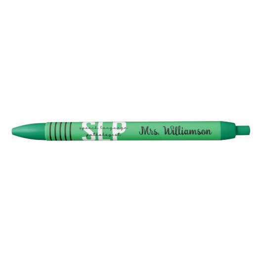 Aangepaste SLP-spraakpatholoog Speech Therapist Zwarte Inkt Pen (Voorkant)