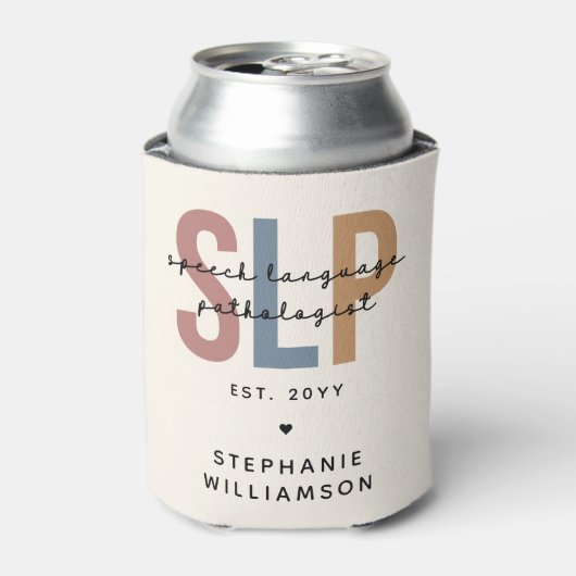 Aangepaste SLP-taaldocent Blikjeskoeler (Blikje Voorkant)