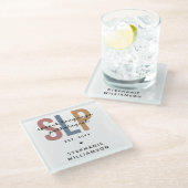 Aangepaste SLP-taaldocent Glazen Onderzetter (Schuin)