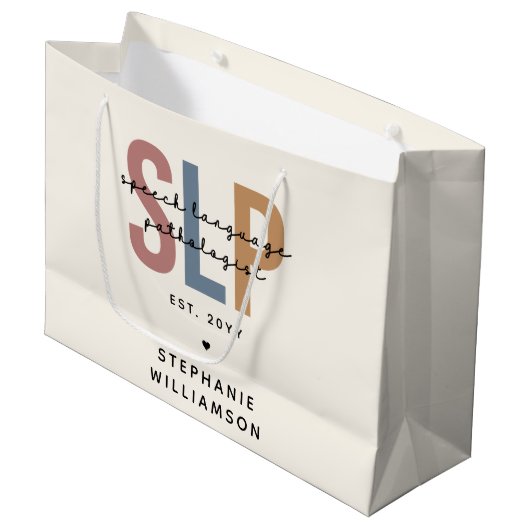 Aangepaste SLP-taaldocent Groot Cadeauzakje (Voorkant Gekanteld)