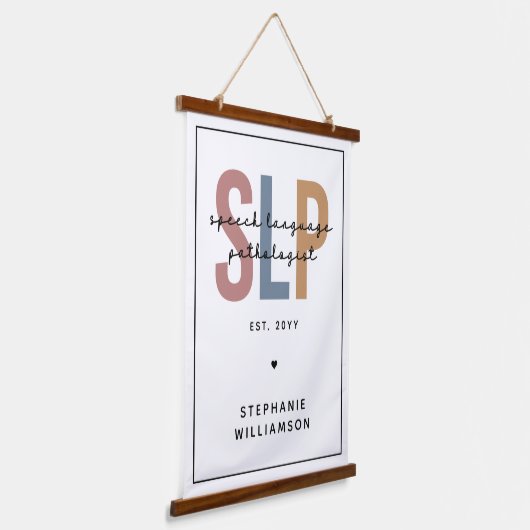 Aangepaste SLP-taaldocent Hangend Wandkleed (Gebogen)