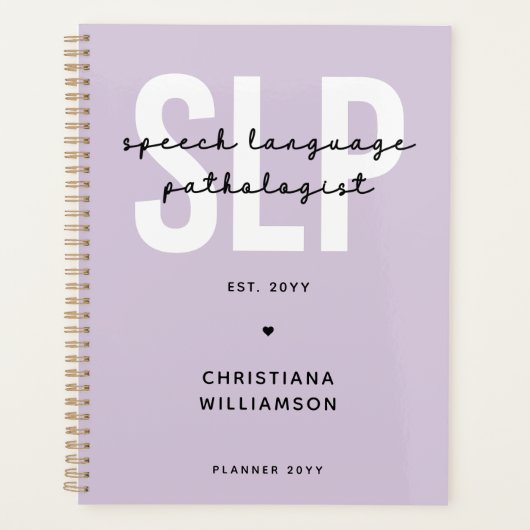 Aangepaste SLP-taaldocent Planner (Voorkant)