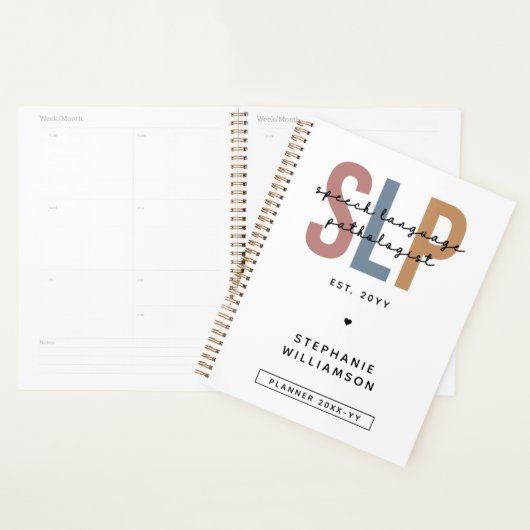Aangepaste SLP-taaldocent Planner (Display)