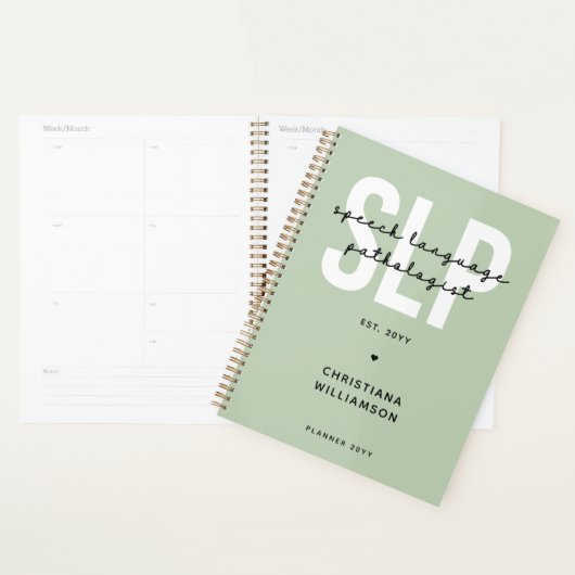 Aangepaste SLP-taaldocent Planner (Display)