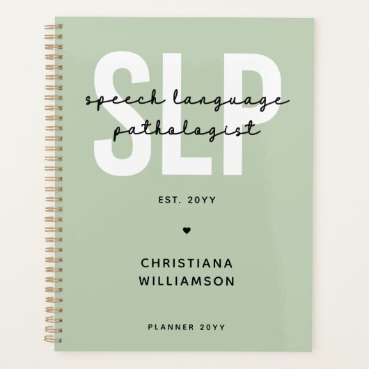 Aangepaste SLP-taaldocent Planner (Voorkant)