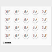Aangepaste SLP-taaldocent Ronde Sticker (Vel)