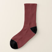 Aangepaste Small Burgundy Red Socks Sokken (Links - buitenkant)