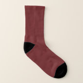 Aangepaste Small Burgundy Red Socks Sokken (Links binnenkant)