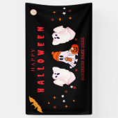 Aangepaste Small Business Logo Halloween Party Spandoek (Verticaal)