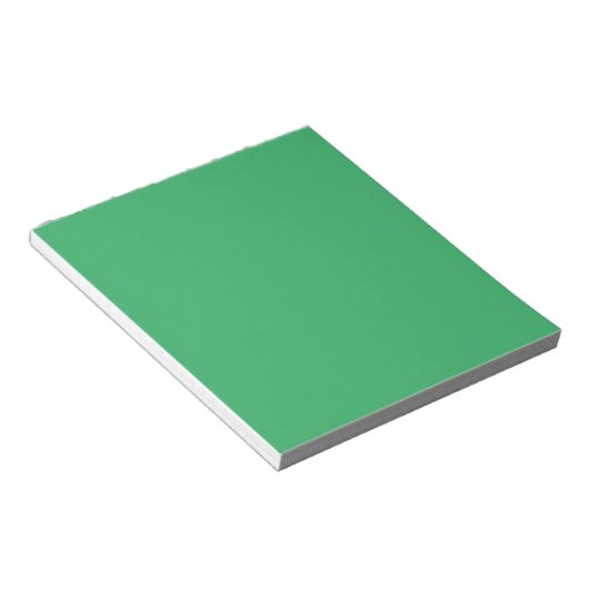 Aangepaste smaragdgroene knopspeld notitieblok (Schuin)
