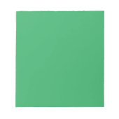 Aangepaste smaragdgroene knopspeld notitieblok (Voorkant)