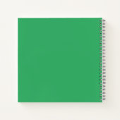 Aangepaste smaragdgroene knopspeld notitieboek (Achterkant)