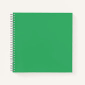 Aangepaste smaragdgroene knopspeld notitieboek (Voorkant)
