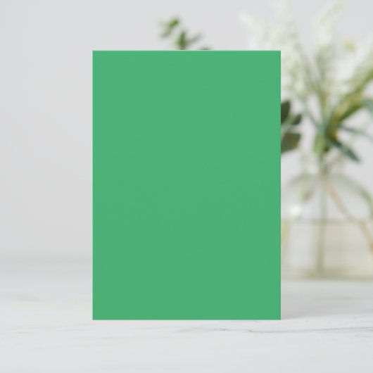 Aangepaste smaragdgroene knopspeld RSVP kaartje (Staand voorkant)