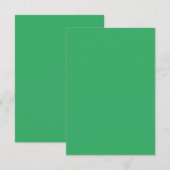 Aangepaste smaragdgroene knopspeld RSVP kaartje (Voorkant / Achterkant)