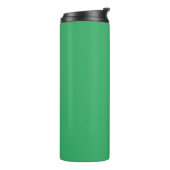 Aangepaste smaragdgroene knopspeld thermosbeker (Gedraaid links)
