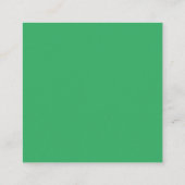 Aangepaste smaragdgroene knopspeld vierkante visitekaartje (Achterkant)