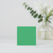 Aangepaste smaragdgroene knopspeld vierkante visitekaartje (Staand voorkant)