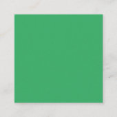 Aangepaste smaragdgroene knopspeld vierkante visitekaartje (Voorkant)