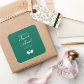 Aangepaste smaragdgroene Stickers (Geschenken)