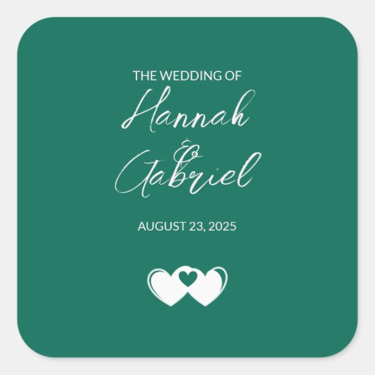 Aangepaste smaragdgroene Stickers (Voorkant)