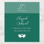 Aangepaste smaragdgroene wijnlabels maken wijn etiket (Enkel label)