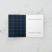 Aangepaste Smith Plaid Trouwfoto Dankjewel Bedankkaart (Binnen)