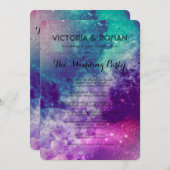 Aangepaste Smokey Galaxy bruiloft programma's (Voorkant / Achterkant)