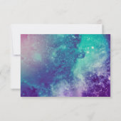 Aangepaste Smokey Galaxy bruiloft RSVP Kaarten (Achterkant)
